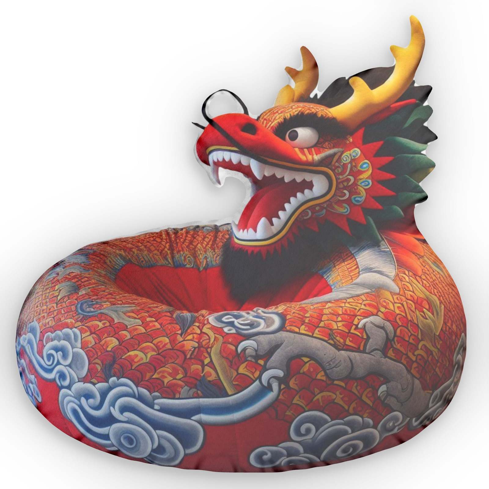 Lucky Chinese Dragon Beanbag Chair Pillow - All Sizes - $44.44