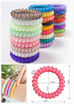10 Fashion Elastic Telephone Wire Cord Hair Accessories Bands Rope Brace... - £8.60 GBP