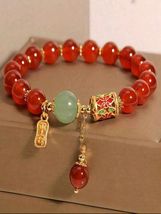 ❤️ Red Agate Jade Bracelet Unisex Lucky Charm | Confidence & Healing Ene... - $9.49 ❤️ Red Agate Jade Bracelet Unisex Lucky Charm | Confidence & Healing Ene... - $9.49