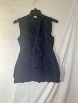 Converse One Star Blue Eyelet tank top Blouse Size S - $12.10