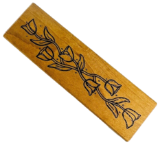 Vintage Great Impressions Tulip Border Vine Floral Rubber Stamp F174 - £11.98 GBP