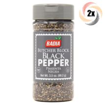 2x Shakers Badia Butcher Block Black Pepper Seasoning | 3.5oz | Pimienta... - $16.54