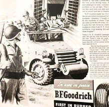 1943 BF Goodrich Tires WW2 Advertisement Military Vehicles Underhill Art... - $773.33 MXN