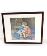 Vintage JESSIE WILLCOX SMITH BABY&#39;S BEDTIME Framed SIGNED Print - £24.28 GBP