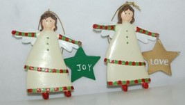 Dicksons CHO-521 Set Of Two Angel Ornaments Joy Love - £8.65 GBP