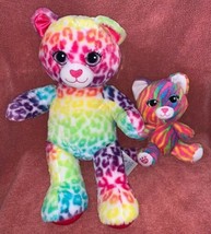 17&quot; Build A Bear Color Rainbow Kitty Cat Leopard Small Striped Babw Kitten Plush - £13.66 GBP