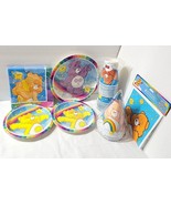 Party Supplies Care Bears Rainbow Colors 2 sz Plates Bags Cups Hats Napk... - $57.91
