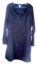 Vera Wang Midnight Blue &quot;Alpine Dreaming&quot; Textured Dress NWT$64 Sz XL - £36.18 GBP