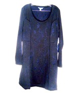 Vera Wang Midnight Blue &quot;Alpine Dreaming&quot; Textured Dress NWT$64 Sz XL - £33.64 GBP