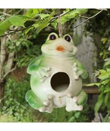 Whimsical Jumbo Fat Frog Toad Birdhouse Bird Feeder House Branch Hanger ... - $32.79 CAD