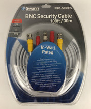 New Swann PRO-SERIES In Wall Fire Rated 100ft/30m Bnc Cable Unopened Sealed - $34.99