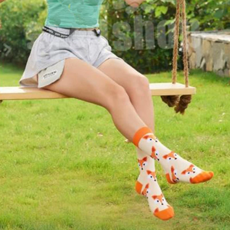 Sporting Funny Women Socks Cartoon Animal Food Fruit Socks  Kawaii Cute Trendy S - £23.90 GBP