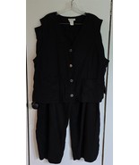 Womens Plus 2/3X Jones NY Black 2-Piece Casual Outfit Pants Vest - €16,05 EUR