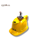 THE TEAPOTTERY Collectible English Teapot Yellow Construction Helmet Mas... - $67.46