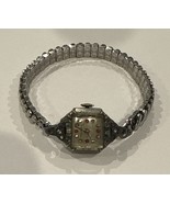 Vintage Hialeah Military WWII Steel Silver Stretch Ladies Stainless Wind... - $272.16 MXN
