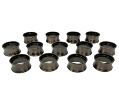 Lot of 13 Rubbed Metal Napkin Rings - £15.22 GBP