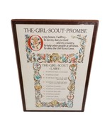 VTG 60s Girl Scout Promise Laws Standing Wood Plaque Sign Rules 12x8&quot; - £7.91 GBP