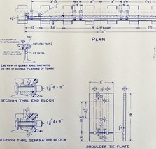 1947 Railroad Bangor Aroostook 112 LB Guard Rail Standard Blueprint F14 ... - $101.24