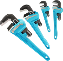 4-Piece Heavy Duty Pipe Wrench Set, 8&quot;,10&quot;, 14&quot;, 18&quot; - £66.18 GBP