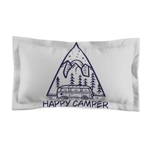 Microfiber Pillow Sham. Super Soft Pillowcase with &quot;Happy Camper&quot; Print. Perfect - £25.76 GBP+