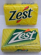 Lot Of 2 Vintage Zest Bar Soaps Yellow Package Made in France Refreshment - £17.26 GBP