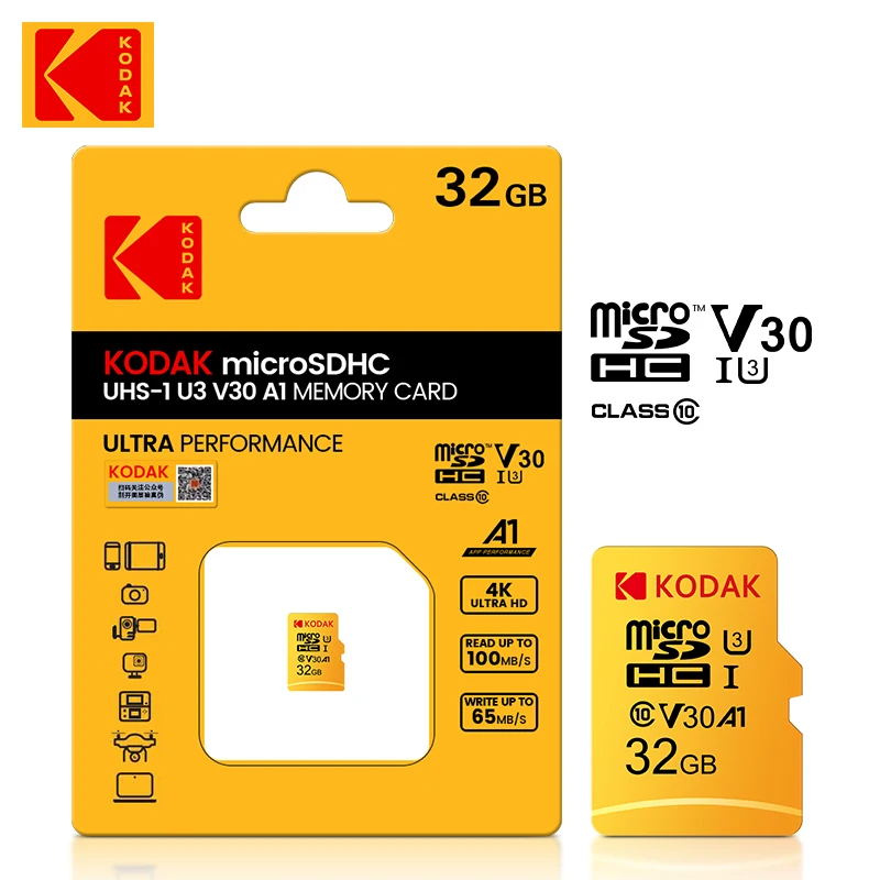 House Home KoDak 100% Original Micro SD Card ClA 10 TF Card 32gb 64gb 128gb 256g - £19.72 GBP