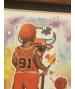 Dennis Rodman Color Me Bad Chicago Bulls Framed Art Picture Kenneth Gate... - £15.40 GBP