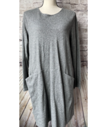 Pure Jill Gray Long Sleeve Women’s Dress Pockets Cotton Comfort Size M - $389.40 MXN