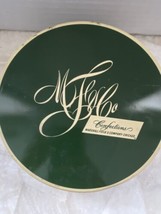 MARSHALL FIELD &amp; CO Vintage Cookie Tin Chicago Green White MCM - $23.50