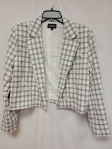 MSRP $99 Danielle Bernstein Womens Blazer White Plaid Size L - $30.48