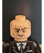 LEGO Indiana Jones Minifigure Head Light Flesh Henry Jones Sr. Gray Beard - $70.49 MXN