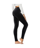 Conceited Luxe Velvet Leggings – Soft Warm Velour Pants, Black, Small - $456.48 MXN