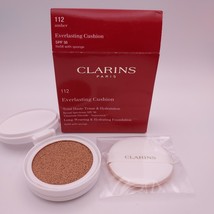Clarins Everlasting Cushion Foundation REFILL 112 AMBER SPF 50 Sealed - $184.53 MXN