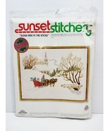 SUNSETSunset Stitchery Christmas Keepsake - Sleigh Ride in the Snow Desi... - £17.88 GBP