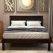 Twin Platform Bed Frame with Headboard, Wood Slat Support, No Need Box, ... - $190.70