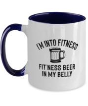 Funny Mugs I&#39;m Into Fitness Navy-2T-Mug  - £15.94 GBP