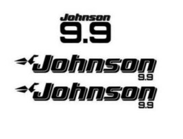 Johnson Boat 9.9 Yacht Decals 3PC Set Vinyl High Quality New Stickers - £31.45 GBP