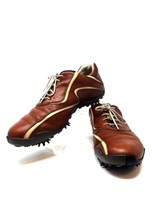 Footjoy LoPro 97146 Brown Leather Soft Spikes Lace Up Golf Shoes Womens 9 M - £19.73 GBP