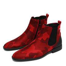 Men TAYNO Chelsea Chukka Micro Suede Soft Comfortable Boot Victorian Red... - £63.38 GBP