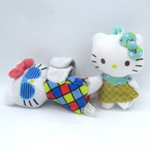Hello Kitty Plush Set Of 2 Bullsitoy Sanrio Wristsnap Dangler New - $185.83 MXN