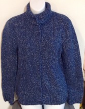 Gander Mountain Size Large Blue Cardigan Sweater  - £15.60 GBP