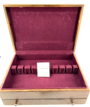 Reed &amp; Barton Handcrafted Flatware Chest Silverware Storage Box USA 15 x... - £31.65 GBP