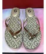 G by Guess Women&#39;s Flip Flops Sandals Brown Multi Fabric Size 8 - €12,75 EUR