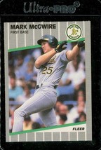 Vintage 1989 Baseball Card FLEER #17 Mark McGwire 1st Base Oakland A&#39;s - £6.04 GBP