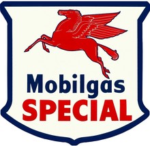 Mobilgas Special 5-Point Laser Cut Metal Advertising Sign 42&quot; by 41&quot; - £307.20 GBP