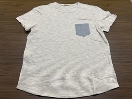 Marine Layer Men’s White/Blue Striped Pocket T-Shirt - Large - $24.99
