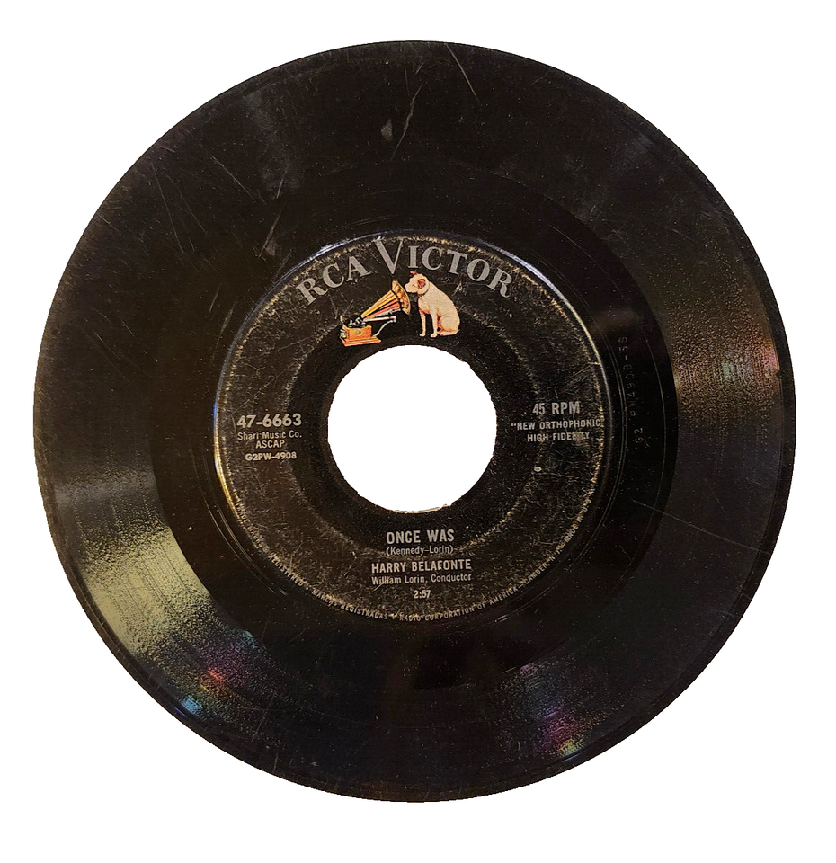 Harry Belafonte Jamaica Farewell 7&quot; Vinyl Record 1956 RCA 47-6663 DUSTIES - $0.98