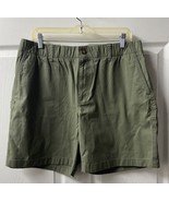 Land End Hiking Shorts Womens Plus Size 16 Olive Drab Green Cotton Elast... - $19.04