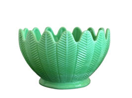 Martha Stewart by Mail LE Smith Green Jadeite 9&quot; Feather Fern Bowl - £271.07 GBP
