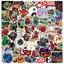 Dungeons And Dragons Stickers- 100Pcs Vinyl Waterproof Stickers For Teens, Gifts - £10.20 GBP